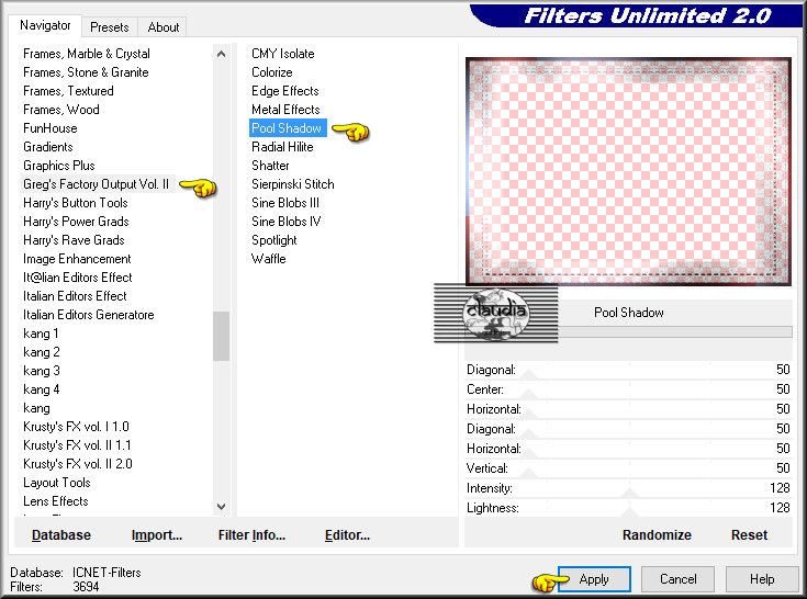Effecten - Insteekfilters - <I.C.NET Software> - Filters Unlimited 2.0 - Greg's Factory Output Vol.II - Pool Shadow