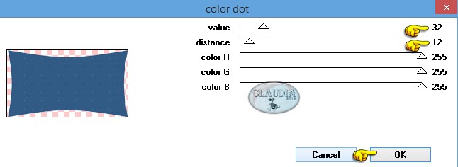 Instellingen filter Penta.com - color dot