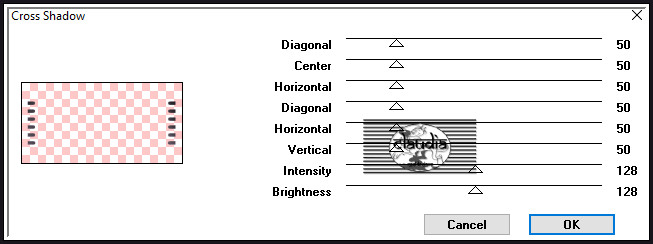 Effecten - Insteekfilters - Graphics Plus - Cross Shadow