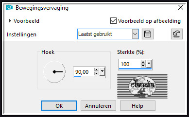 Aanpassen - Vervagen - Bewegingsvervaging