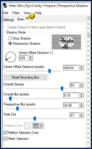 Effecten - Insteekfilters - Alien Skin Eye Candy 5 : Impact - Perspective Shadow