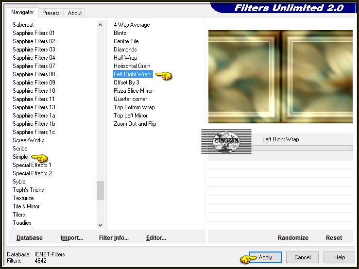Effecten - Insteekfilters - <I.C.NET Software> - Filters Unlimited 2.0 - Simple - Left Right Wrap :