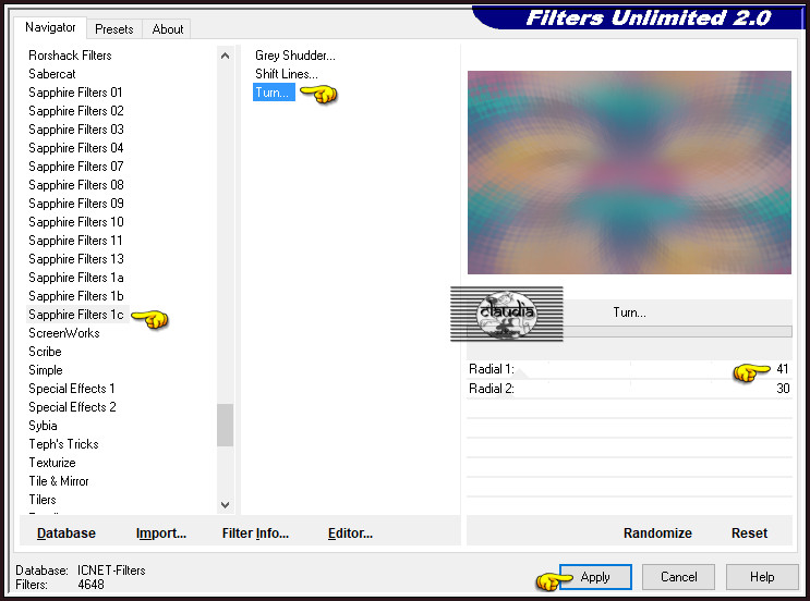 Effecten - Insteekfilters - <I.C.NET Software> - Filters Unlimited 2.0 - Sapphire Filters 1c - Turn... :