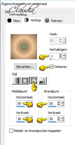 Maak een Voorgrondkleur Verloop met deze instellingen