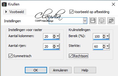 Effecten - Vervormingseffecten - Krullen