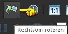 Klik nu op de knop "Rechtsom roteren"