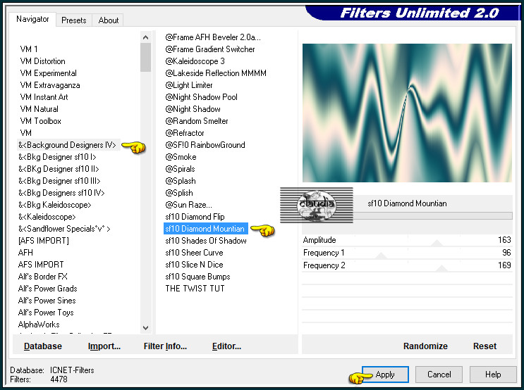 Effecten - Insteekfilters - <I.C.NET Software> - Filters Unlimited 2.0 - &<BKg Designers sf10 IV> - sf10 Diamond Mountain
