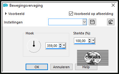 Aanpassen - Vervagen - Bewegingsvervaging