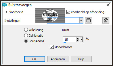 Aanpassen - Ruis toevoegen/verwijderen - Ruis toevoegen 