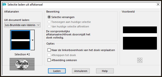Selecties - Selectie laden/opslaan - Selectie laden uit alfakanaal : Sélection #2