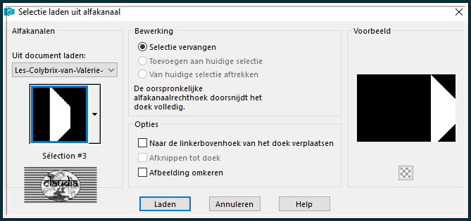 Selecties - Selectie laden/opslaan - Selectie laden uit alfakanaal : Sélection #3