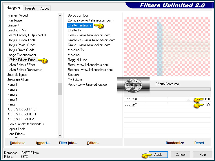 Effecten - Insteekfilters - <I.C.NET Software> - Filters Unlimited 2.0 - It@lian Editors Effect - Effetto Fantasma