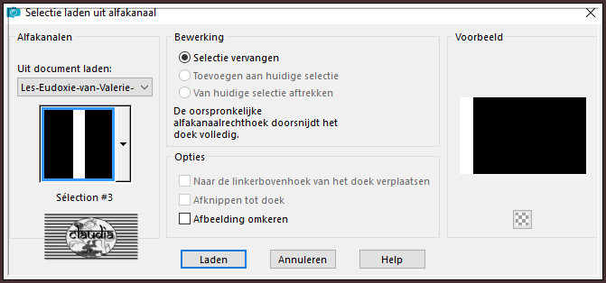 Selecties - Selectie laden/opslaan - Selectie laden uit alfakanaal : Sélection #3