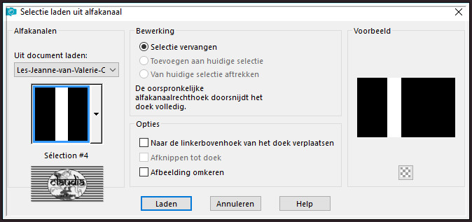 Selecties - Selectie laden/opslaan - Selectie laden uit alfakanaal : Sélection #4