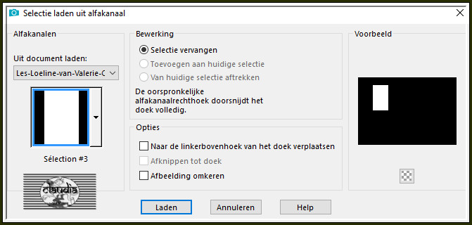 Selecties - Selectie laden/opslaan - Selectie laden uit alfakanaal : Sélection #3