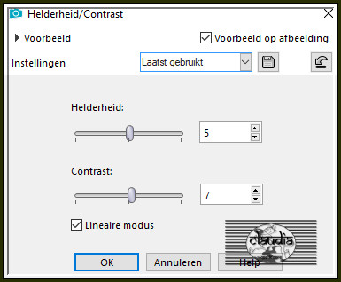 Aanpassen - Herlderheid en contrast / Herlderheid/Contrast 