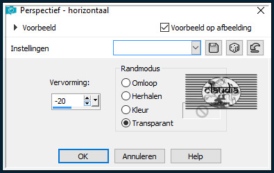 Effecten - Geometrische effecten - Perspectief - horizontaal