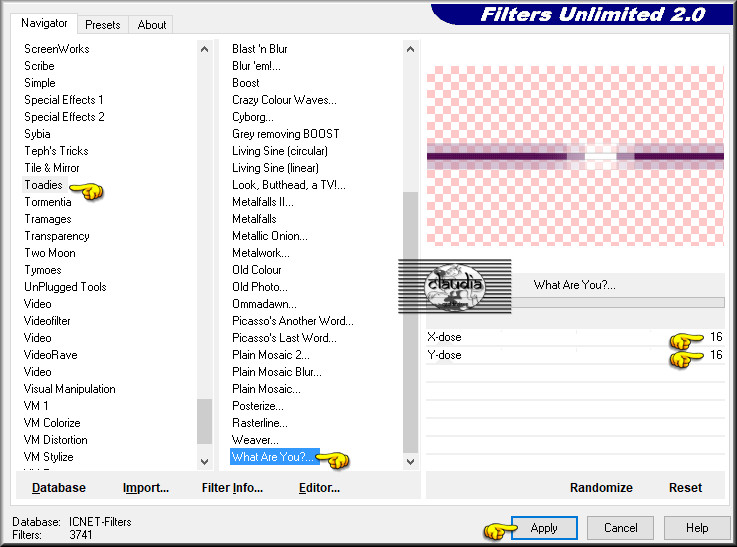 Effecten - Insteekfilters - <I.C.NET Software> - Filters Unlimited 2.0 - What Are You?