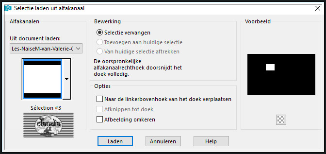 Selecties - Selectie laden/opslaan - Selectie laden uit alfakanaal : Sélection #3