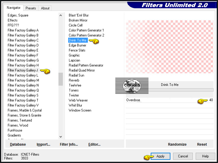 Effecten - Insteekfilters - <I.C.NET Software> - Filters Unlimited 2.0 - Filter Factory Gallery J - Drink To Me