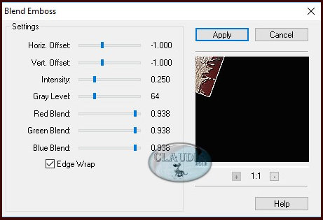 Effecten - Insteekfilters - FM Tile Tools - Blend Emboss