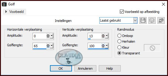 Effecten - Vervormingseffecten - Golf