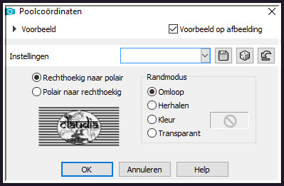 Effecten - Vervormingseffecten - Poolcoördinaten