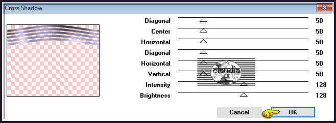 Effecten - Insteekfilters - Graphics Plus - Cross Shadow