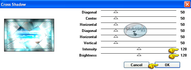 Effecten - Insteekfilters - Graphics Plus - Cross Shadow