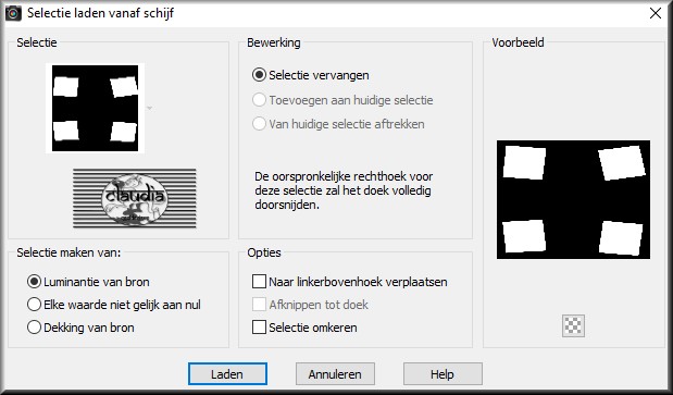 Selecties - Selectie laden/opslaan - Selectie laden vanaf schijf : Selectie1-Les47-CGSFDesigns