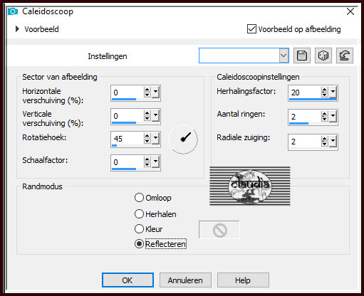 Effecten - Reflectie-effecten - Caleidoscoop