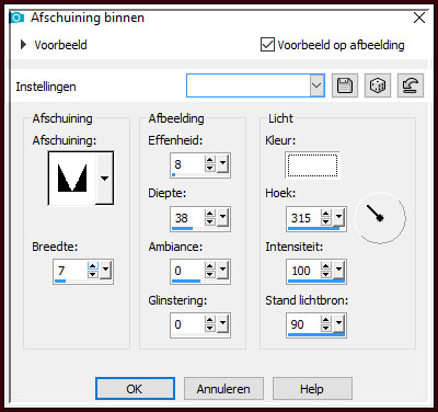 Effecten - 3D-Effecten - Afschuining binnen