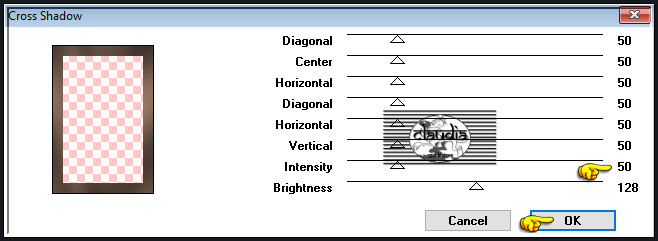 Effecten - Insteekfilters - Graphics Plus - Cross Shadow