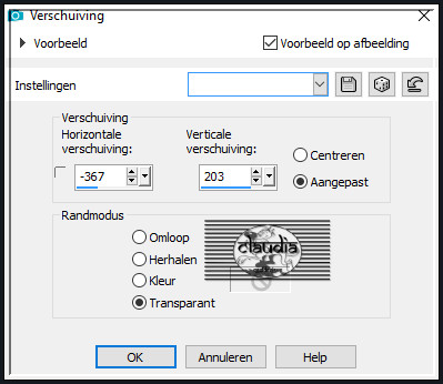 Effecten - Afbeeldingseffecten - Verschuiving