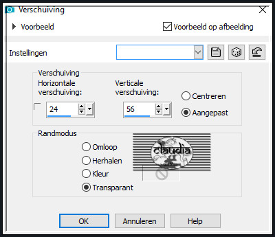 Effecten - Afbeeldingseffecten - Verschuiving