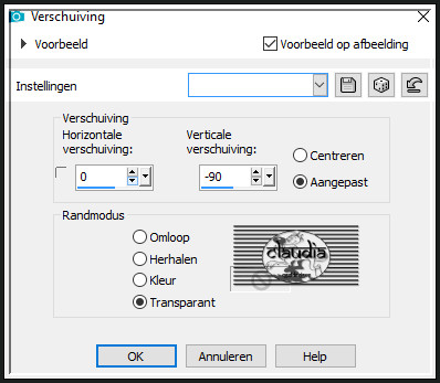 Effecten - Afbeeldingseffecten - Verschuiving