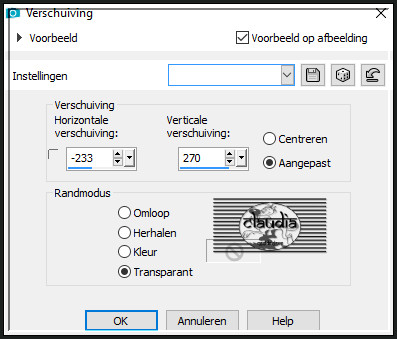 Effecten - Afbeeldingseffecten - Verschuiving