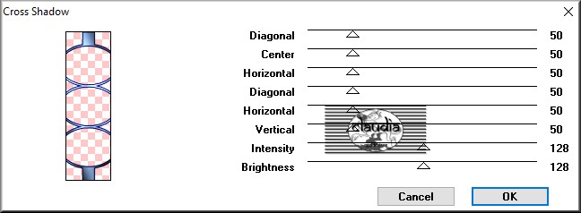 Effecten - Insteekfilters - Graphics Pluss - Cross Shadow