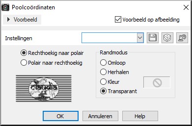 Effecten - Verormingseffecten - Poolcoördinaten