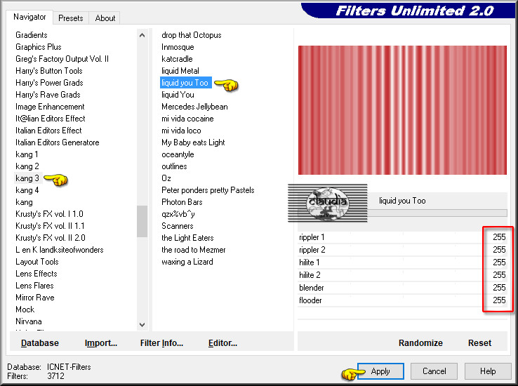 Effecten - Insteekfilters - <I.C.NET Software> - Filters Unlimited 2.0 - Kang 3 - liquid youToo