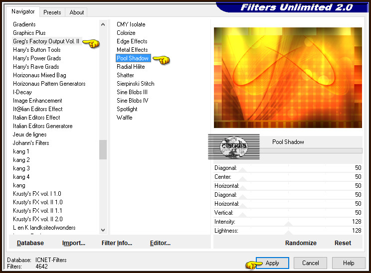Effecten - Insteekfilters - <I.C.NET Software> - Filters Unlimited 2.0 - Greg's Factory Output Vol. II - Pool Shadow :