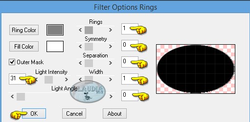 Instellingen filter Bordermania - Rings