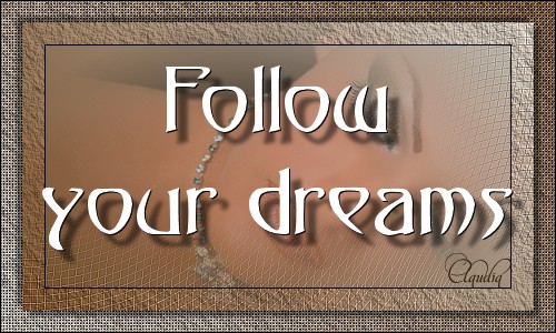 Titel Les : Follow your dreams van Aliciar
