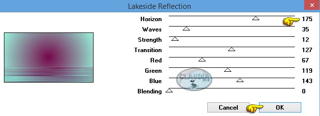 Instellingen filter VM Natural - Lakeside Reflection