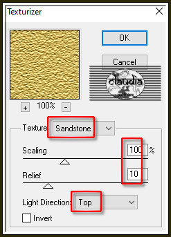 Effecten - Insteekfilters - Texture - Texturizer