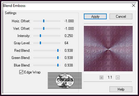 Effecten - Insteekfilters - FM Tile Tools - Blend Emboss