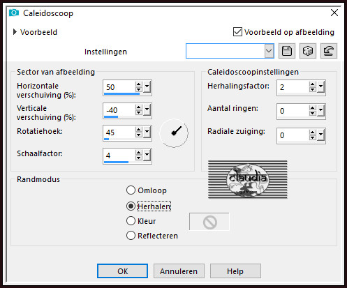 Effecten - Reflectie-effecten - Caleidoscoop