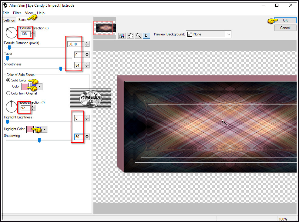 Effecten - Insteekfilters - Alien Skin Eye Candy 5 : Impact - Extrude