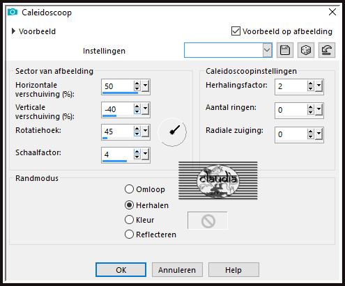 Effecten - Reflectie-effecten - Caleidoscoop