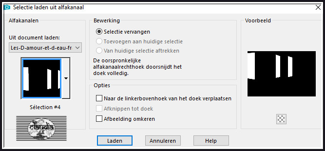 Selecties - Selectie laden/opslaan - Selectie laden uit alfakanaal : Sélection #4